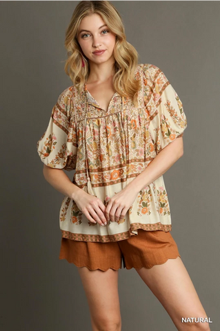 Lilly Pad Short Sleeve Blouse
