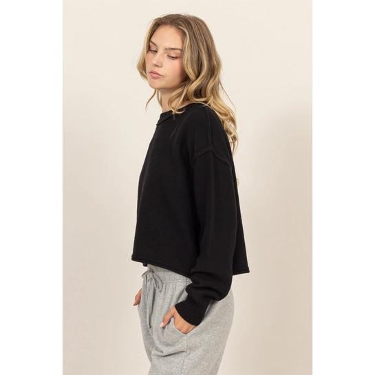 Cropped Oversize Knit Sweater