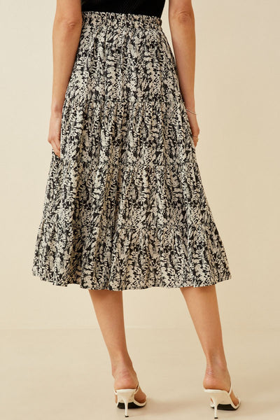 Tiered Midi Skirt