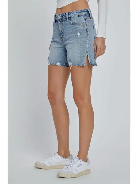 Cello Mid Rise Side Slit Short