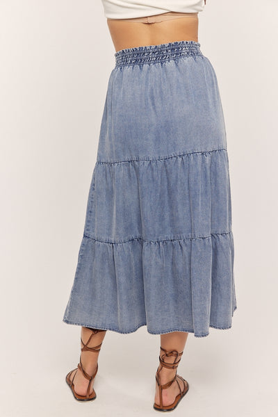 Soft Tiered Maxi Skirt  TR