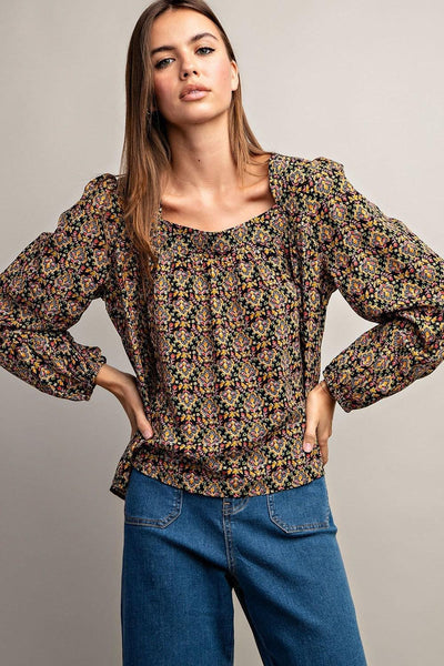 Namaste Vintage Print Blouse