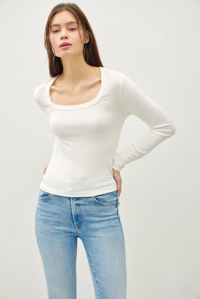 Basic Scoop Neck Long Sleeve