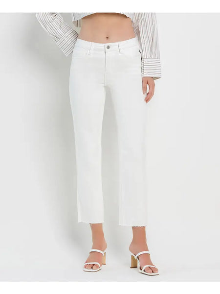 Mid Rise Clean White Jeans