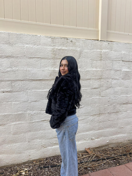 Faux Fur Crop Jacket