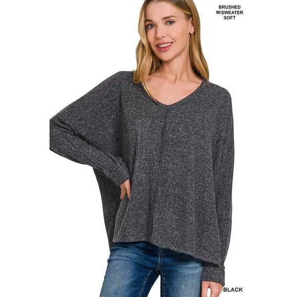 Vneck Hacci Reg Fit Sweater