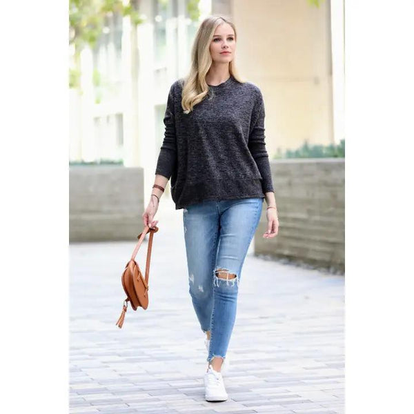 Vneck Hacci Reg Fit Sweater