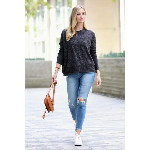 Vneck Hacci Reg Fit Sweater