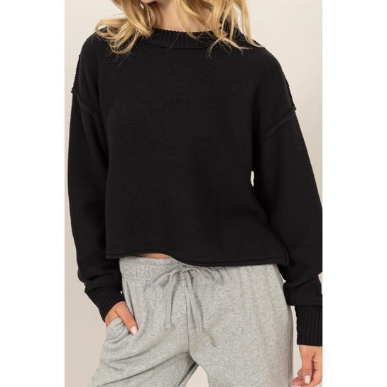 Cropped Oversize Knit Sweater