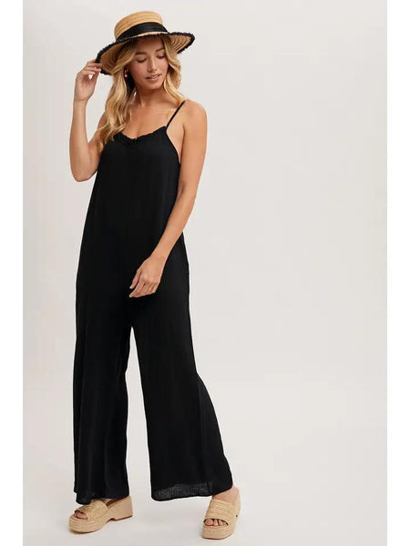 Ruffled Neckline Jumpsuit BI