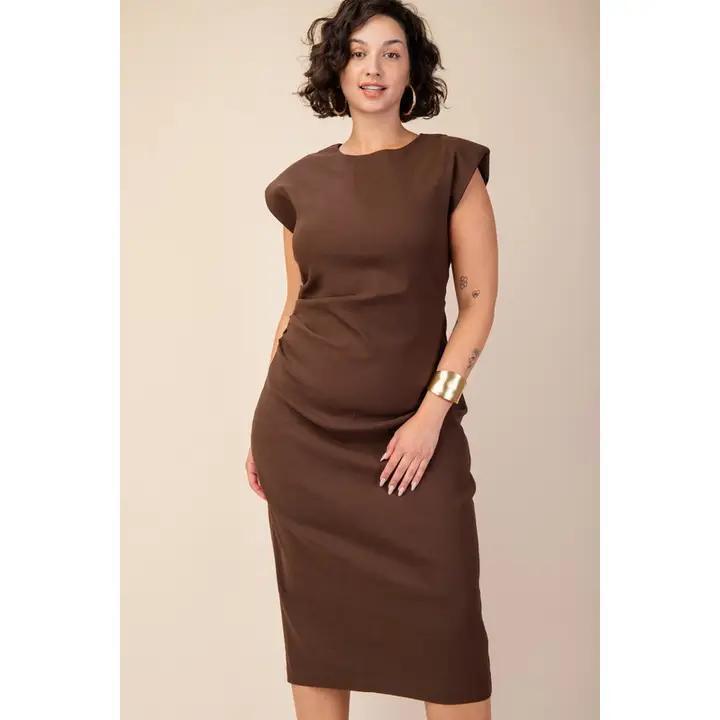 Roundneck Sleeveless Midi Dress