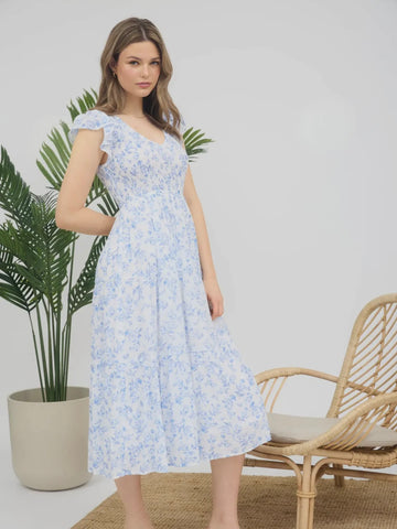 Sky Meadow Midi Dress