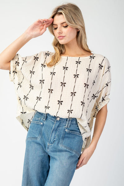 Bow Short Sleeve Top