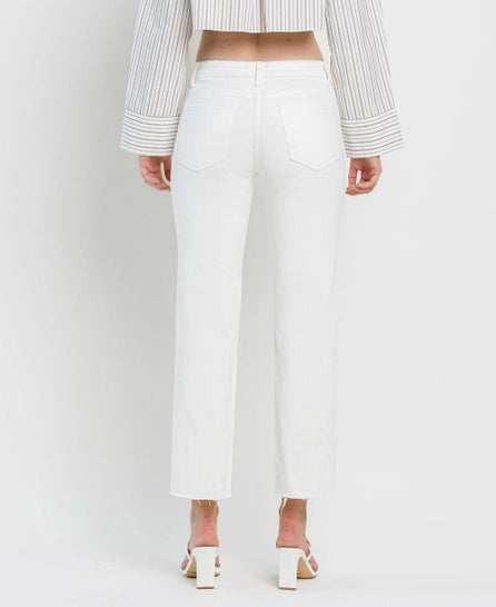 Mid Rise Clean White Jeans