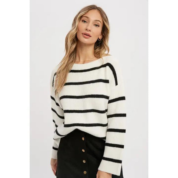 Black and White Stripe Pullover