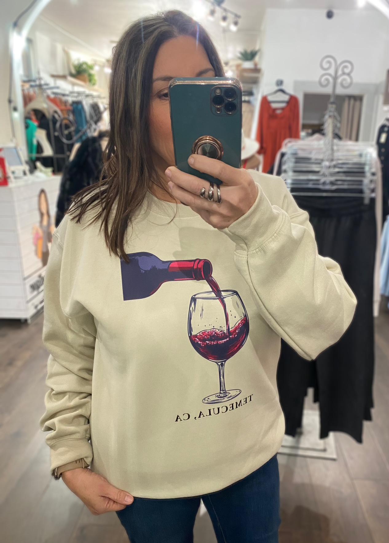 Temecula Wine Glass Sweatshirt