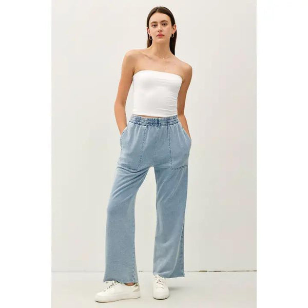 Denim Wash Boot Cut Pant