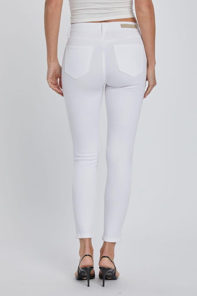 White Mid Rise Skinny Jeans CE