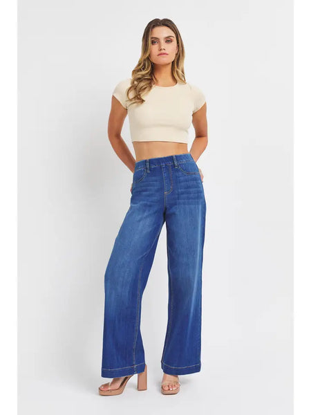 Comfort High Rise Wide Leg Denim