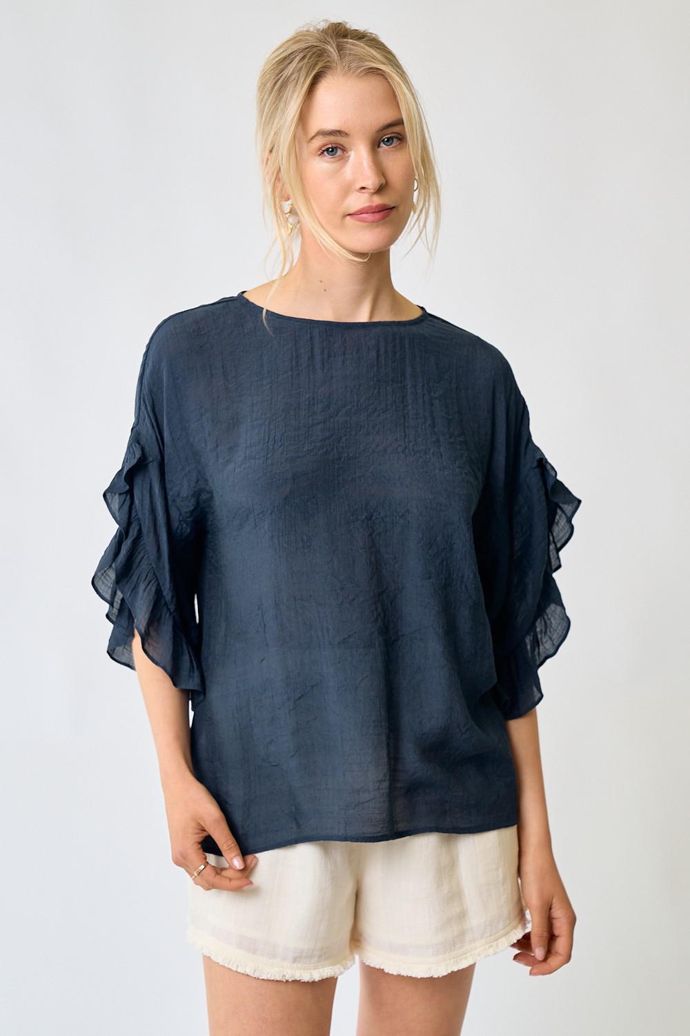 Ruffled Sleeve Blouse DR