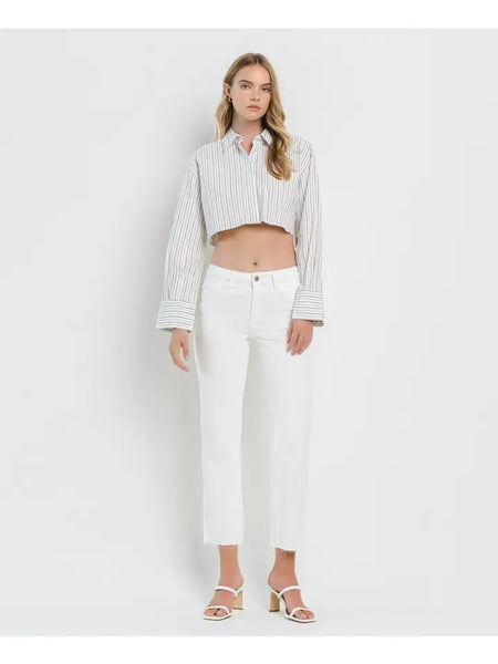 Mid Rise Clean White Jeans