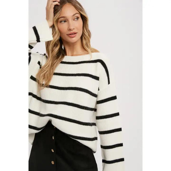 Black and White Stripe Pullover