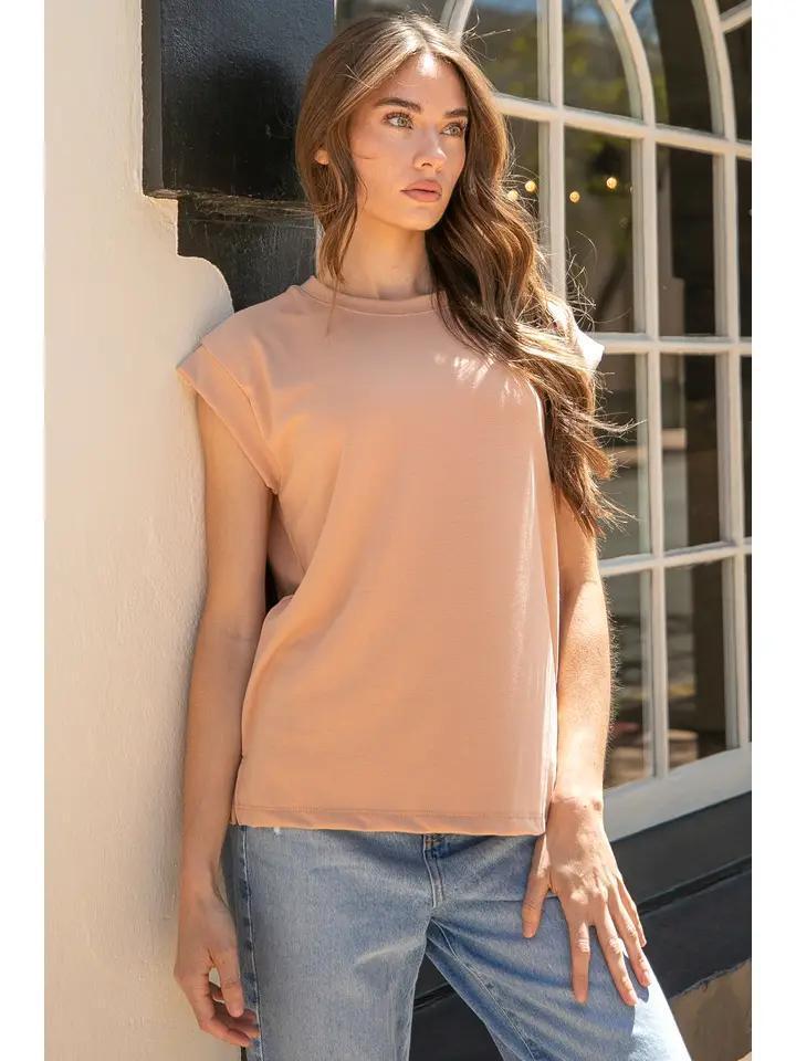 Short Sleeve Solid Top LA